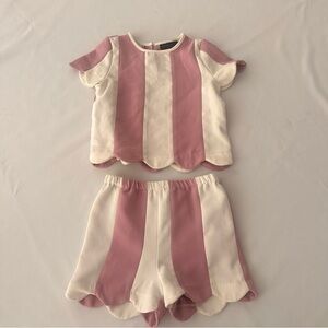 Victoria Beckham for Target Lavender and White Striped Set Size 3T toddler